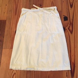 Lilly Pulitzer Yellow seersucker wrap skirt